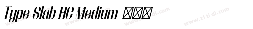 Type Slab HC Medium字体转换